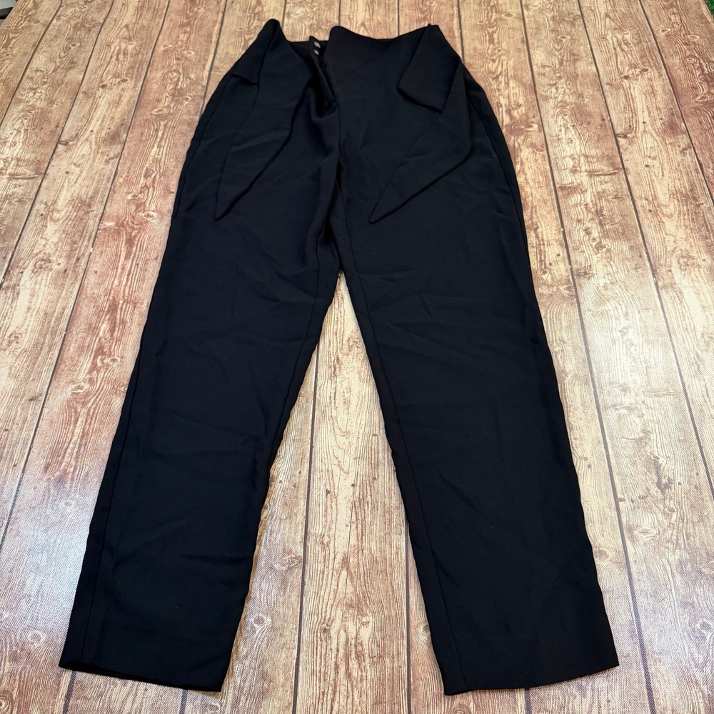 White House Black Market The Tapered Ankle Pants Womens Size 2 Black Sash